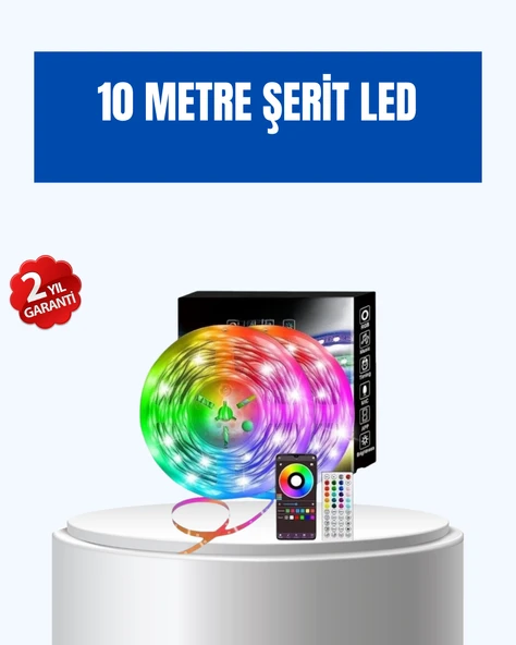Sese Duyarlı 10M Smart Şerit Led IOS Android Kontrollü RGB Işık ürün görseli 1