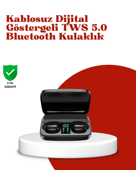 Dokunmatik Kontrollü ABS Malzemeli Bluetooth Kulaklık + Yüksek Kapasiteli Kutu ürün görseli 1