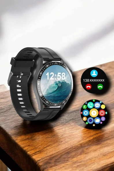 NFC ve Kablosuz Şarjlı Akıllı Saat EKG, Nabız & Spor Modları ile iOS ve Android Uyumlu - Resim 2