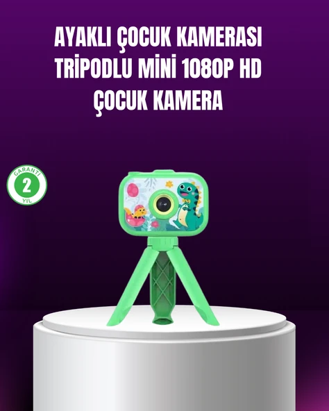 1080P HD Çocuk Vlog Kamerası – Tripod ve Eğitici Oyunlarl ürün görseli 1