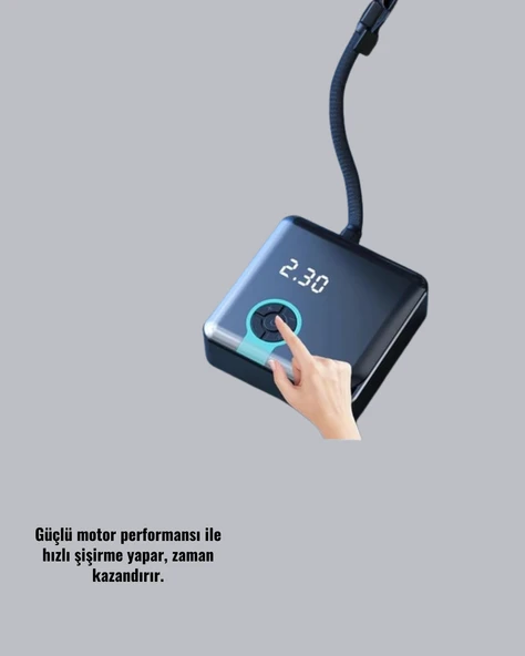 Çok Fonksiyonlu Akıllı Lastik Şişirme Cihazı - Resim 4