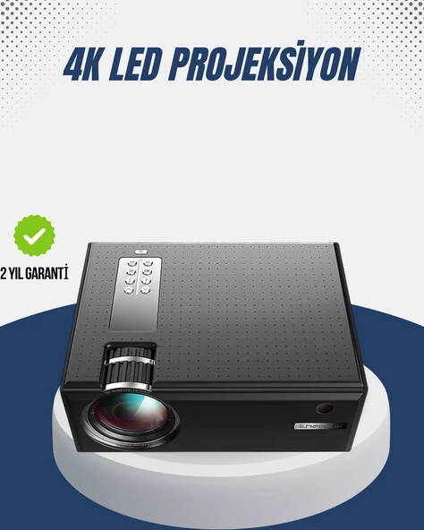 Full HD Projeksiyon – HDMI/USB Girişli, Kumandalı, Eğitim ve Sunum İçin İdeal ürün görseli 1