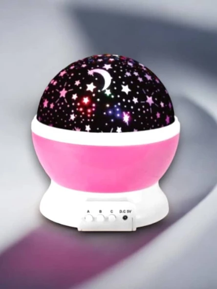 Yıldızlı Gökyüzü Efektli Projektörlü Masa ve Gece Lambası - Resim 4