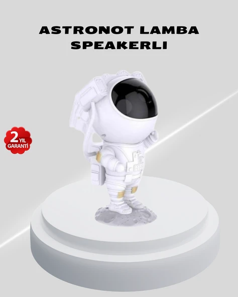 Astronot Yıldız Projeksiyon Lambası 8 Efektli Uzaktan Kumandalı Gece Işığı ürün görseli 1