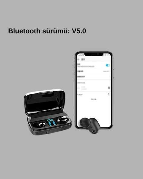 TWS A10s Bluetooth 5.0 Kulaklık – Yüksek Ses Kalitesi, Ergonomik, Uzun Pil Ömürlü - Resim 2