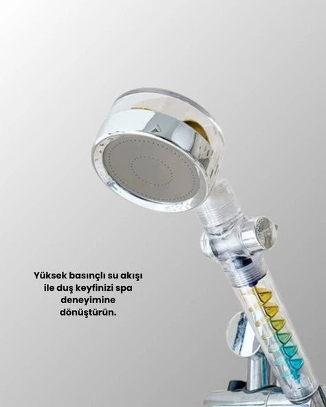 Döner Pervaneli El Duşu Başlığı – Su Tasarruflu, Basınç Artırıcı, Yağmur Etkili - Resim 2