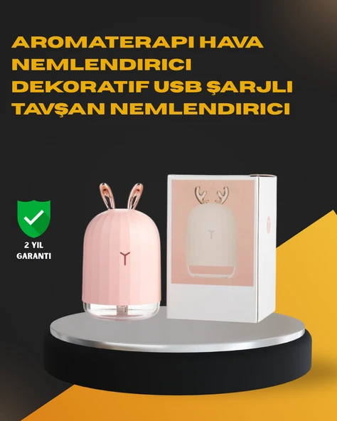 USB Bağlantılı Sessiz Çalışan LED Işıklı Nemlendirici Difüzör 200 ml ürün görseli 1