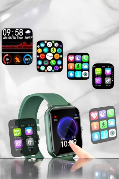 Titreşimli, Sağlık Takipli, Yeni Nesil Akıllı Saat  400mAh Batarya Kapasiteli - Resim 3