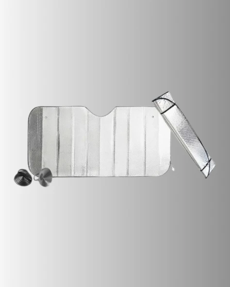 Metalize Reflektörlü Katlanabilir Araç Güneşliği – Yüksek Performanslı Isı ve UV Koruması - Resim 4