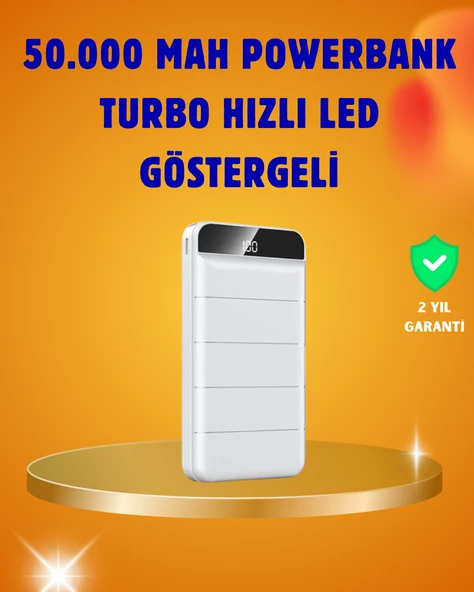 50000mAh LED Göstergeli Taşınabilir Şarj Cihazı ürün görseli 1