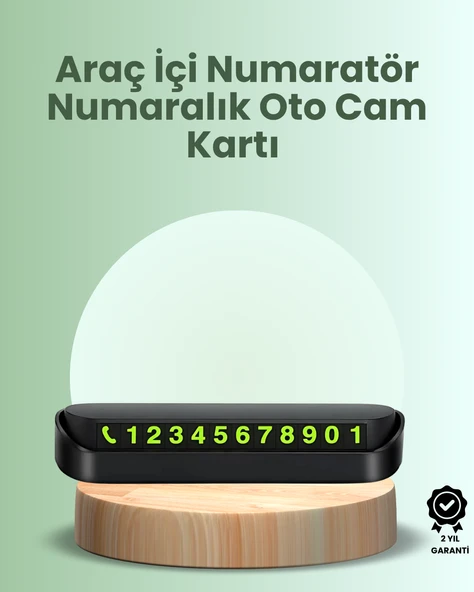 Kompakt Fosforlu Park Numaratörü – Gündüz Şıklığı, Gece Görünürlüğü ürün görseli 1