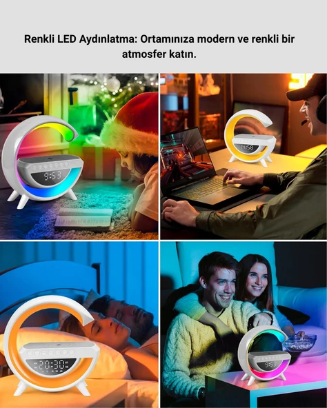 2025 Yeni Seri 15W Kablosuz Şarjlı LED Atmosfer Lambası - Resim 3