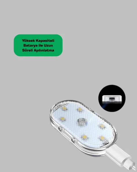 USB Şarjlı Kablosuz Manyetik Montajlı Mini LED Işık ürün görseli 1