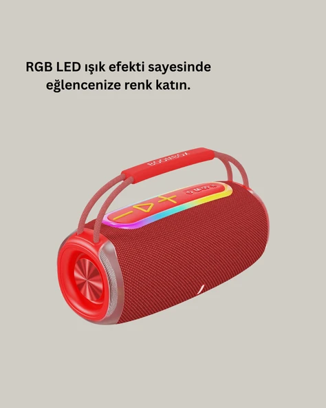 RGB LED Işıklı 20W Taşınabilir Hoparlör Bluetooth 5.3 + Type-C Şarj ürün görseli 1