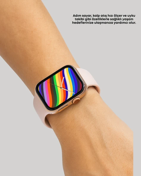 IP67 Suya Dayanıklı AMOLED Akıllı Saat Bildirim ve Sağlık Takip Özellikli - Resim 4