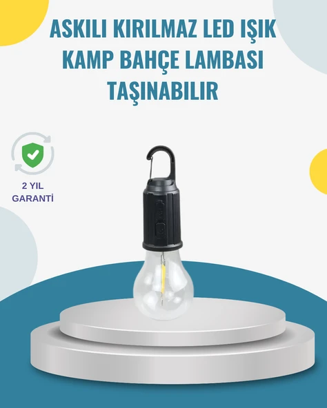 Taşınabilir Sıcak Işık Yayan Kamp Lambası ürün görseli 1
