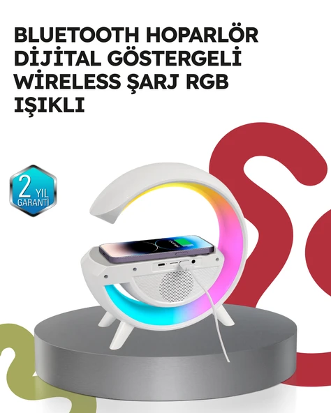 2025 Model 15W Kablosuz Şarjlı Renkli Atmosfer Lambası ürün görseli 1