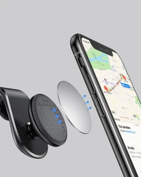 Manyetik Araç Telefon Tutucu – 360° Döner Kalorifer Petekli - Resim 5