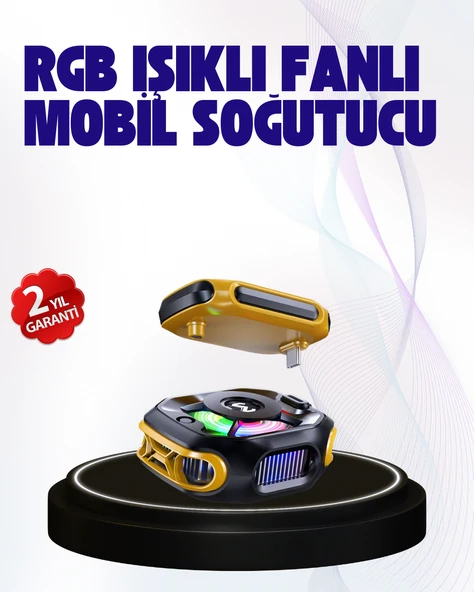 2000mAh Bataryalı Kablosuz Taşınabilir Cihaz Soğutucu ürün görseli 1