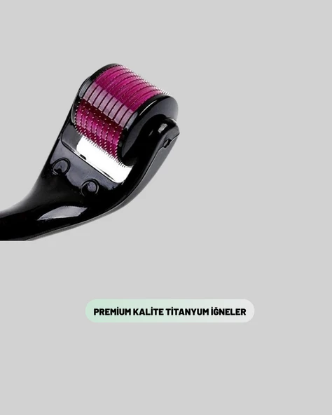 Ev Tipi Mikro İğneli Cilt Bakım Aleti – 1 mm Titanyum Roller - Resim 3