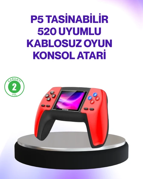 520 Klasik Oyunlu P5 Retro Elde Taşınabilir Konsol ürün görseli 1