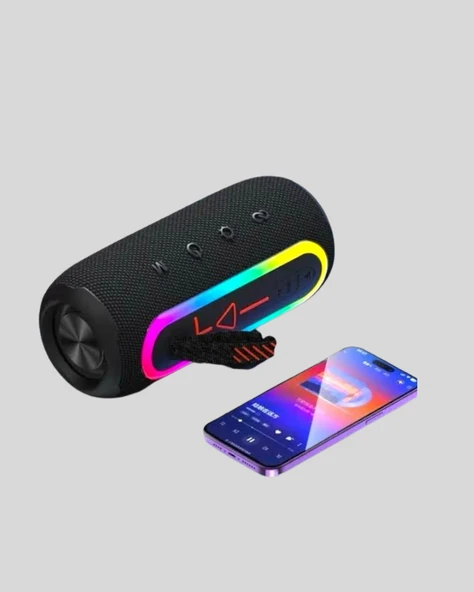 Yüksek Ses Kaliteli Kablosuz Hoparlör LED Işıklı - Resim 5