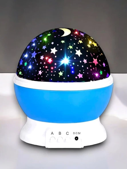 Yıldızlı Gökyüzü Efektli Projektörlü Masa ve Gece Lambası - Resim 5