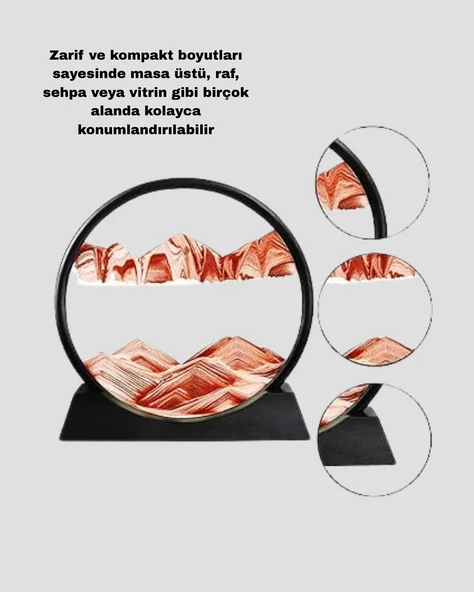 Dekoratif Kum Saati – Şık Masa Üstü Aksesuar, Dayanıklı Malzeme, Modern ve Klasik Tasarım - Resim 4