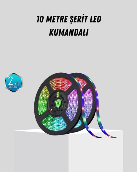 Smart Şerit LED Işık – Uzaktan Kumandalı, USB Girişli, Müzik Modlu ürün görseli 1