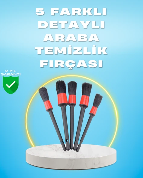 5'li Araba Temizlik Fırçaları-Farklı Boyutlu Fırçalarla Derinlemesine Temizlik ürün görseli 1