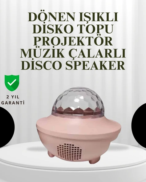 Sesle Etkileşimli Yıldız Projektörlü Gece Lambası – Bluetooth Hoparlörlü, USB Girişli, Dönen Okyanus ürün görseli 1