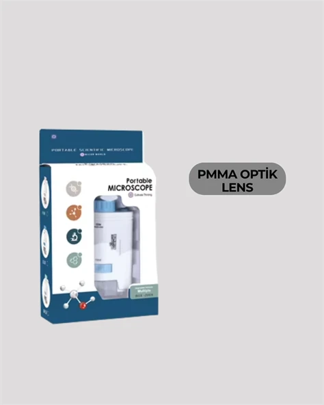 Taşınabilir LED Işıklı Cep Mikroskop – 80X–200X Büyütme - Resim 2