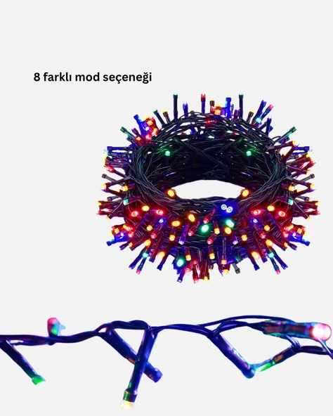 5 Metre 50’li LED Işık – Siyah Kablolu, Çok Fonksiyonlu, İç ve Dış Mekan Kullanımı - Resim 5