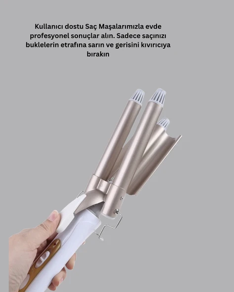 Ayarlanabilir Isı Ayarıyla Profesyonel Bukle Maşası – Hızlı ve Nazik Şekillendirme - Resim 3