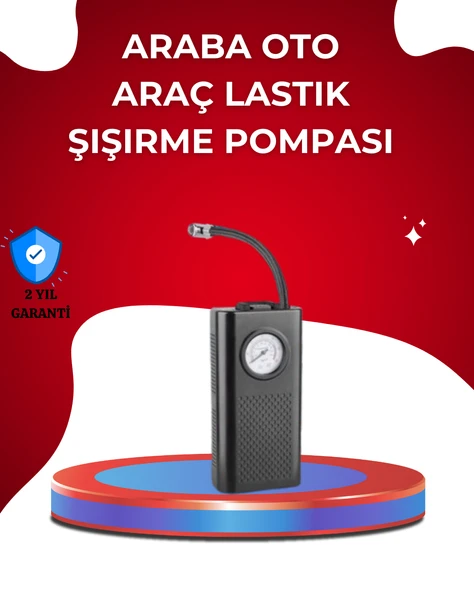 USB Şarjlı Kompakt Elektrikli Hava Kompresörü 3000 mAh ürün görseli 1