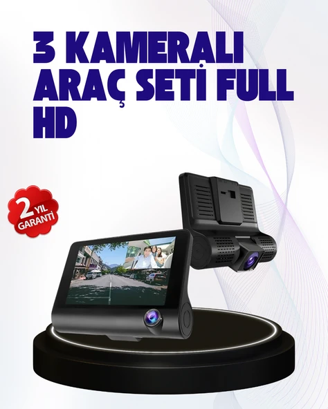170° Geniş Açılı Araç Kamerası – 4.0” IPS Ekranlı Full HD DVR ürün görseli 1