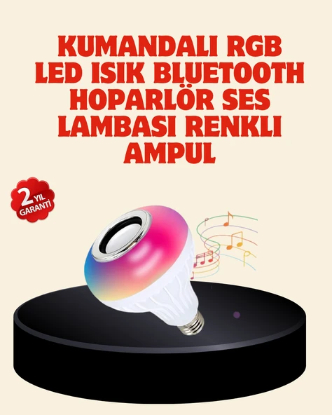 Bluetooth Bağlantılı RGB LED Ampul – Şık ve Fonksiyonel ürün görseli 1