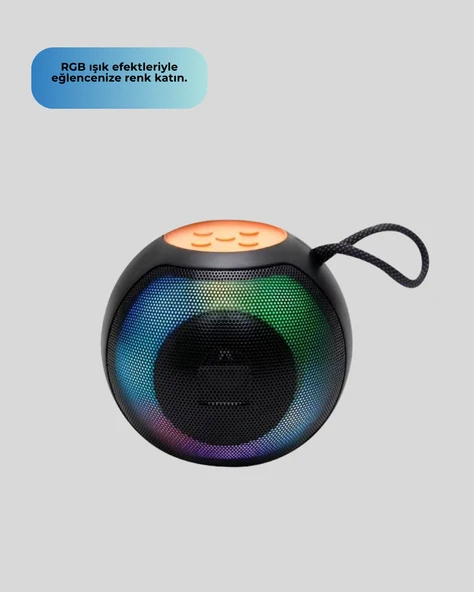 360° Stereo Surround Sesli Taşınabilir Hoparlör - Resim 2