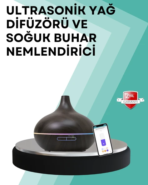 Büyük Su Hazneli Ultrasonik Difüzör ve Oda Nemlendirici ürün görseli 1