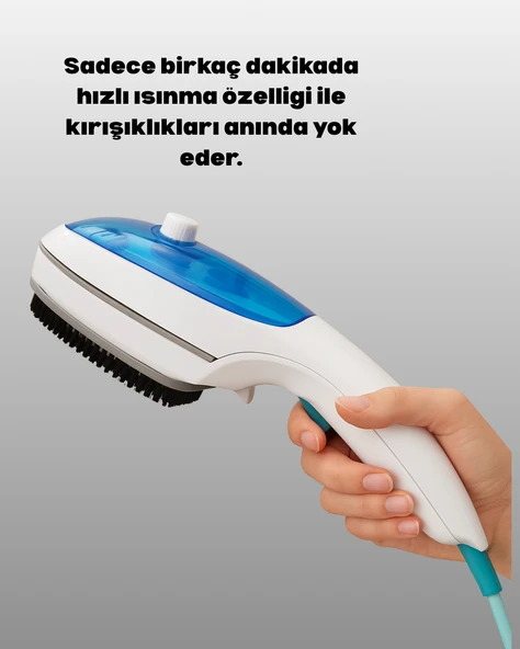 Buharlı Pratik Ütü Seyahat Tipi Kırışıklık Giderici - Resim 3