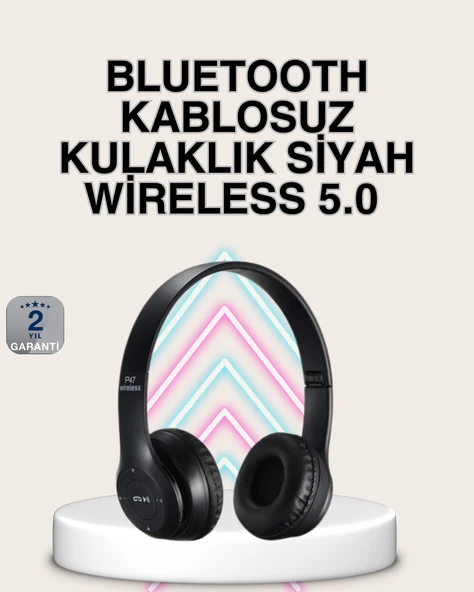 Katlanabilir Tasarımlı Bluetooth 5.0 Kulaklık | Eller Serbest Arama ve Çift Cihaz Desteği ürün görseli 1