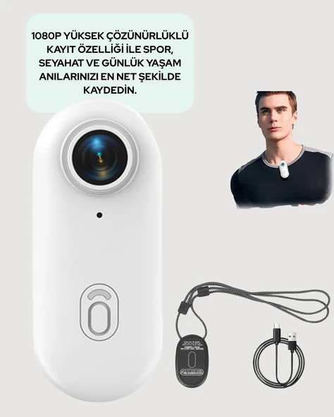 Geniş Açı Lensli WiFi Spor ve Vlog Kamerası - Resim 2