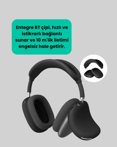 Stereo Ses Kaliteli Bluetooth Kulaklık | Katlanabilir ve Ergonomik Tasarım - Resim 3