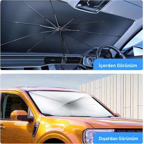 Hyundai i30, Ford Fiesta, Seat Ibiza, Renault Clio, Dacia Duster Uyumlu Oto Şemsiye - Resim 2