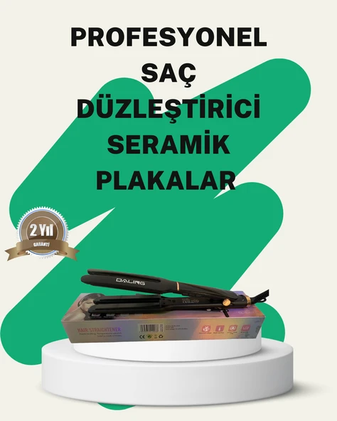 Daling Profesyonel Saç Düzleştirici Seramik Yüzey Tüm Saç Tipleri İçin ürün görseli 1