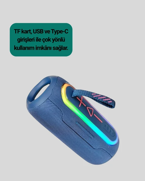 Uzun Pil Ömürlü Bluetooth 5.1 Hoparlör - Resim 2