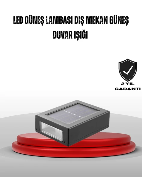 Güneş Enerjili Su Geçirmez LED Duvar Lambası ürün görseli 1