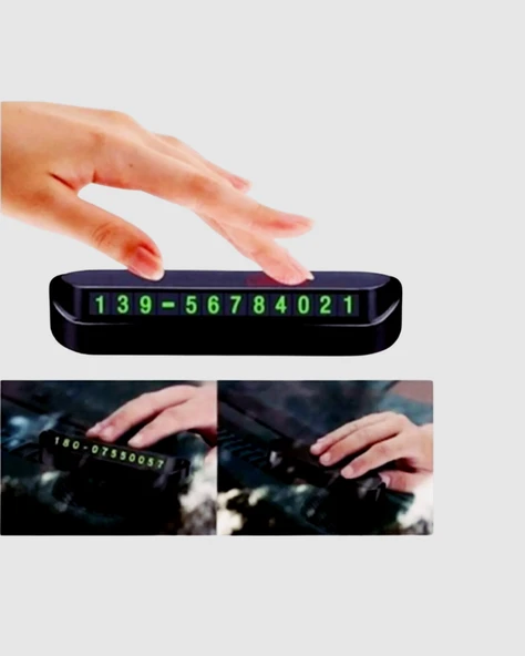 Fosforlu Araç İçi Park Numaratörü – Gece Görünümlü Şık Çözüm - Resim 2