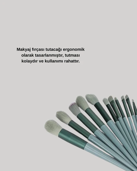 umuşak Kıllı Estetik Tasarımlı 13'lü Makyaj Fırçası Seti Günlük ve Profesyonel Kullanım ürün görseli 1