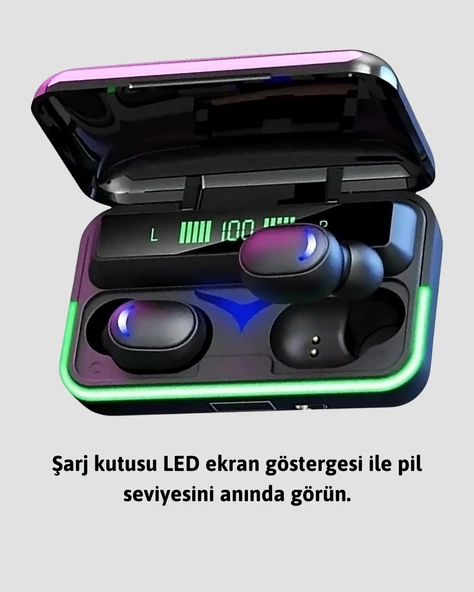 E10 Powerbanklı Bluetooth Kulaklık Oyun Modu ve Şık Tasarım - Resim 2